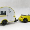 Siku 1629 - VW Volkswagen New Bettle Cabrio with Caravan Summer Holiday