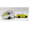 Siku 1629 - VW Volkswagen New Bettle Cabrio with Caravan Summer Holiday