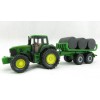 Siku 1632 - John Deere 7530 Tractor with Bale Trailer - Scale 1:72 - New Item 2022