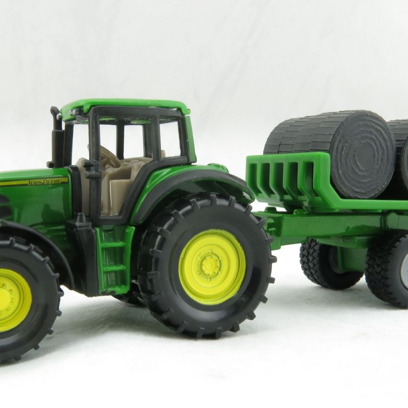Siku 1632 - John Deere 7530 Tractor with Bale Trailer - Scale 1:72 - New Item 2022