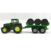 Siku 1632 - John Deere 7530 Tractor with Bale Trailer - Scale 1:72 - New Item 2022
