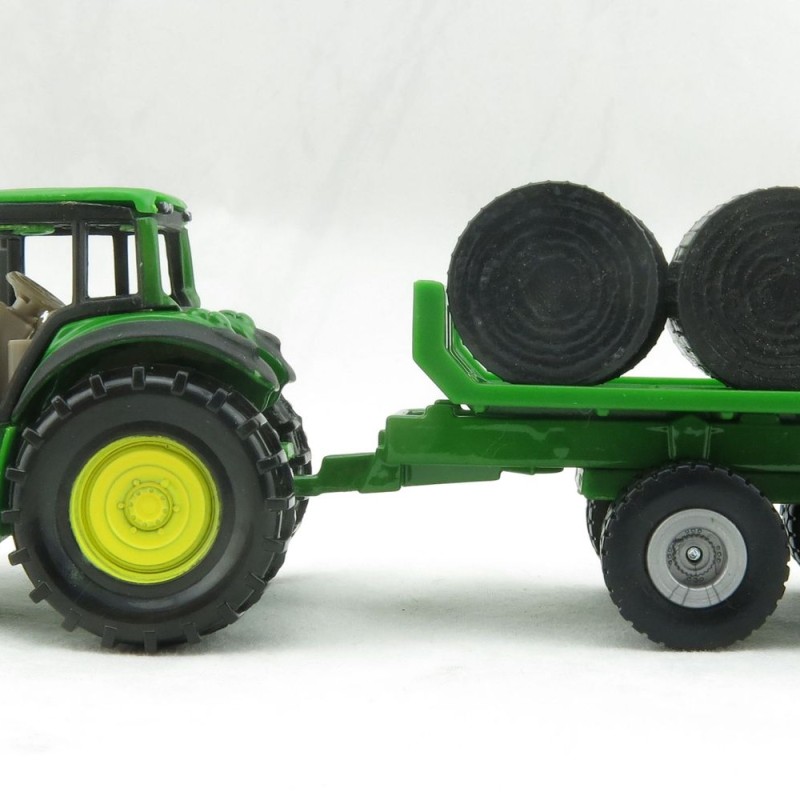 Siku 1632 - John Deere 7530 Tractor with Bale Trailer - Scale 1:72 - New Item 2022