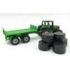 Siku 1632 - John Deere 7530 Tractor with Bale Trailer - Scale 1:72 - New Item 2022
