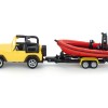 Siku 1658 - Jeep Wrangler with Boat - Scale 1:55