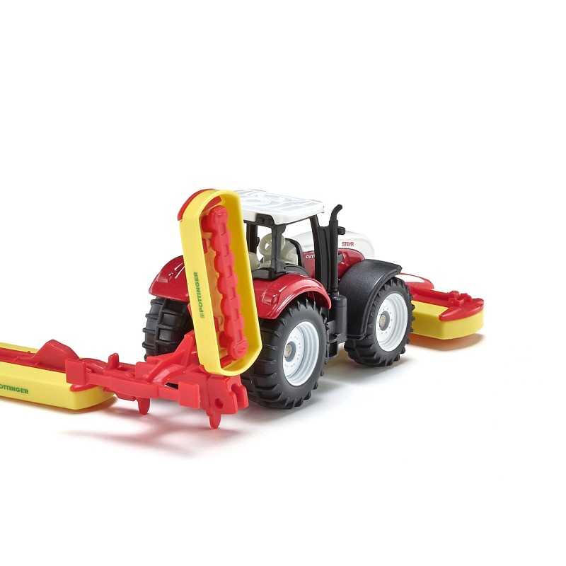 Siku 1672 - Steyr CVT 6210 Tractor with Pöttinger mower combination