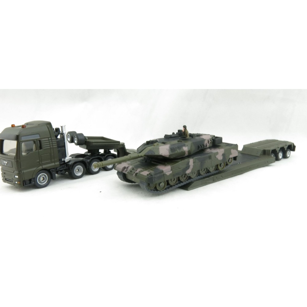 Siku 1872 - MAN Heavy Haulage Transporter Leopard 2 Tank - Scale 1:87