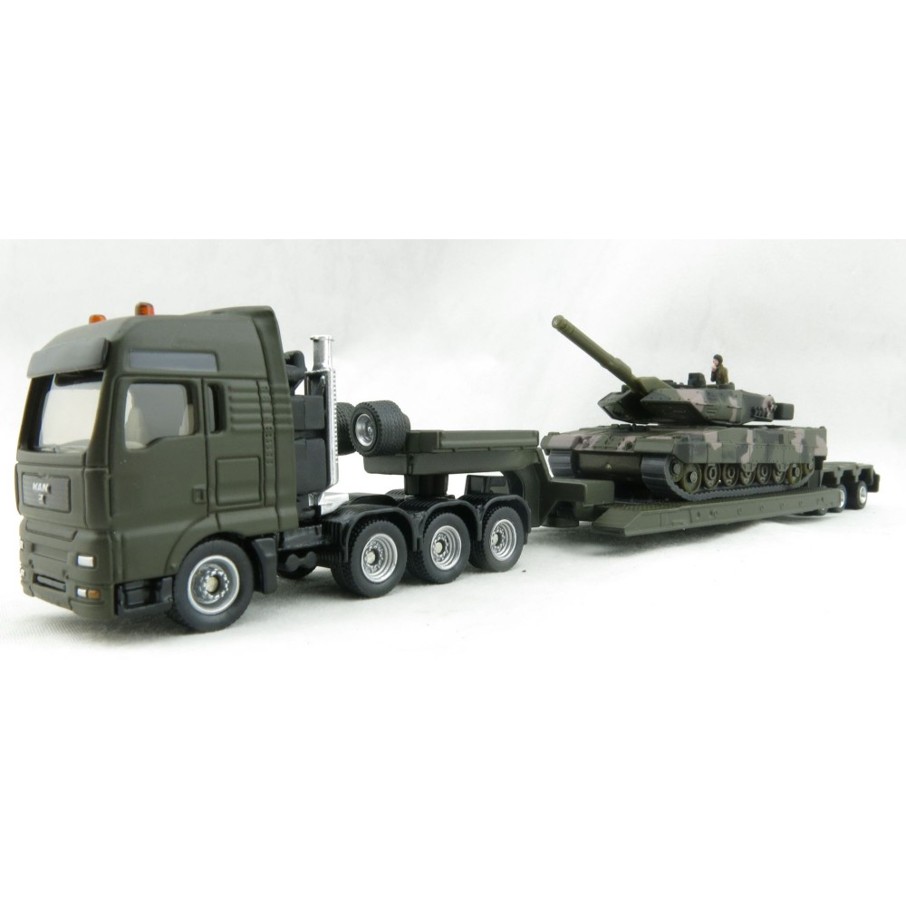 Siku 1872 - MAN Heavy Haulage Transporter Leopard 2 Tank - Scale 1:87