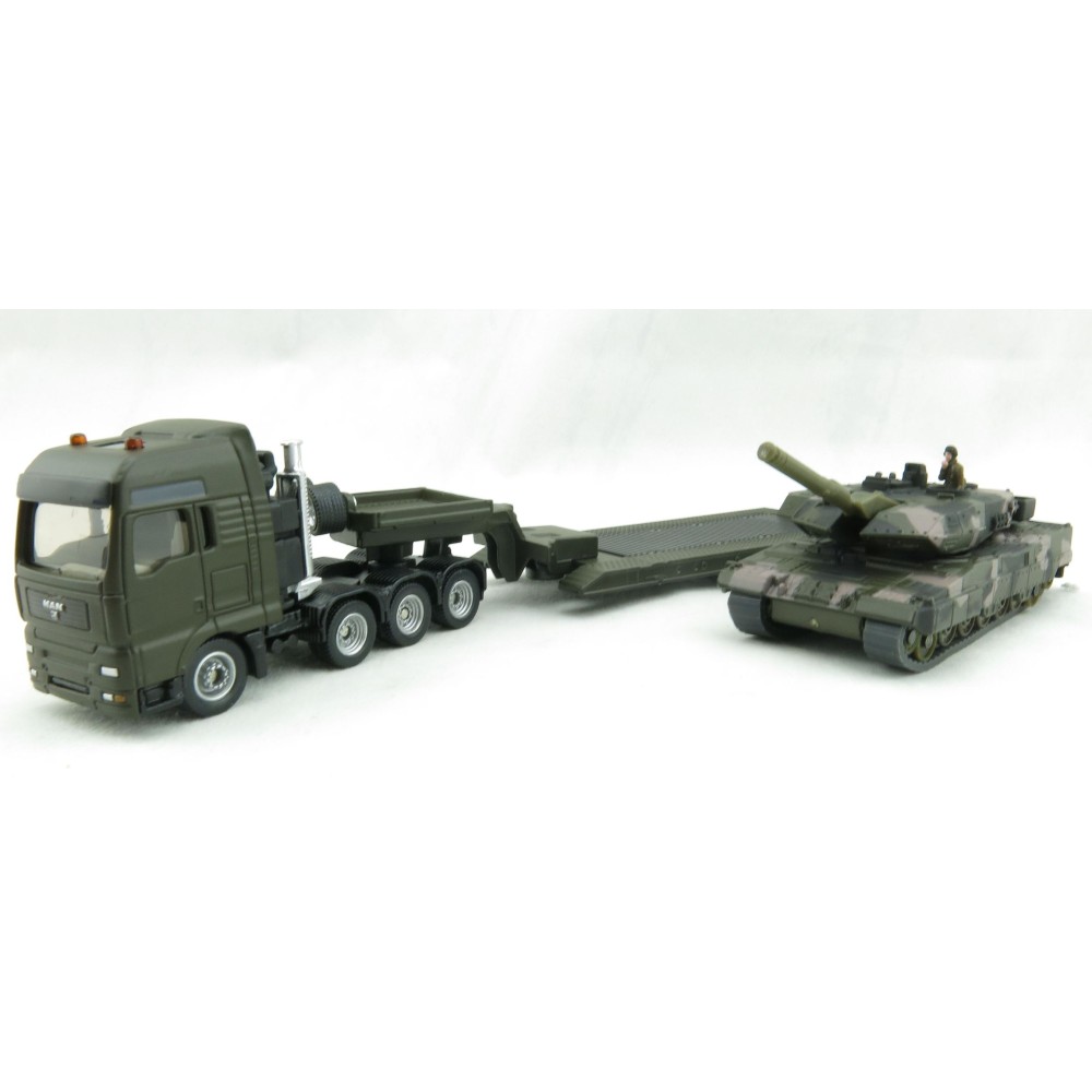 Siku 1872 - MAN Heavy Haulage Transporter Leopard 2 Tank - Scale 1:87