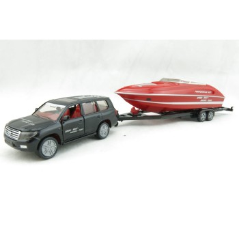Siku 2543 -  Toyota Landcruiser with performance marine Motor boat - Scale 1:55
