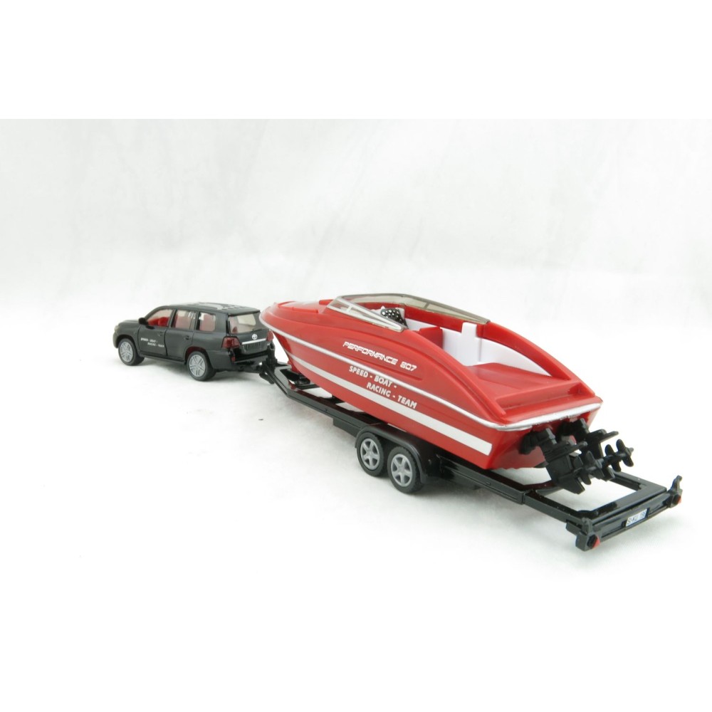 Siku 2543 -  Toyota Landcruiser with performance marine Motor boat - Scale 1:55