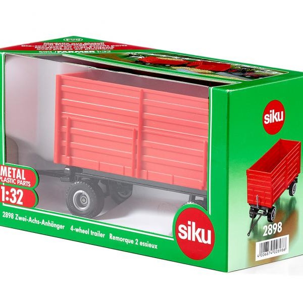 Siku 2898 Double Axle Trailer Red Scale 1:32