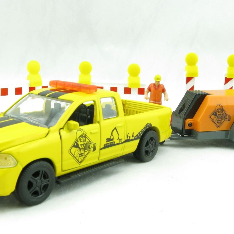 Siku 3505 - Dodge RAM 1500 with Compressor Trailer and Accessories - Scale 1:50