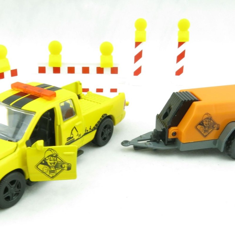 Siku 3505 - Dodge RAM 1500 with Compressor Trailer and Accessories - Scale 1:50