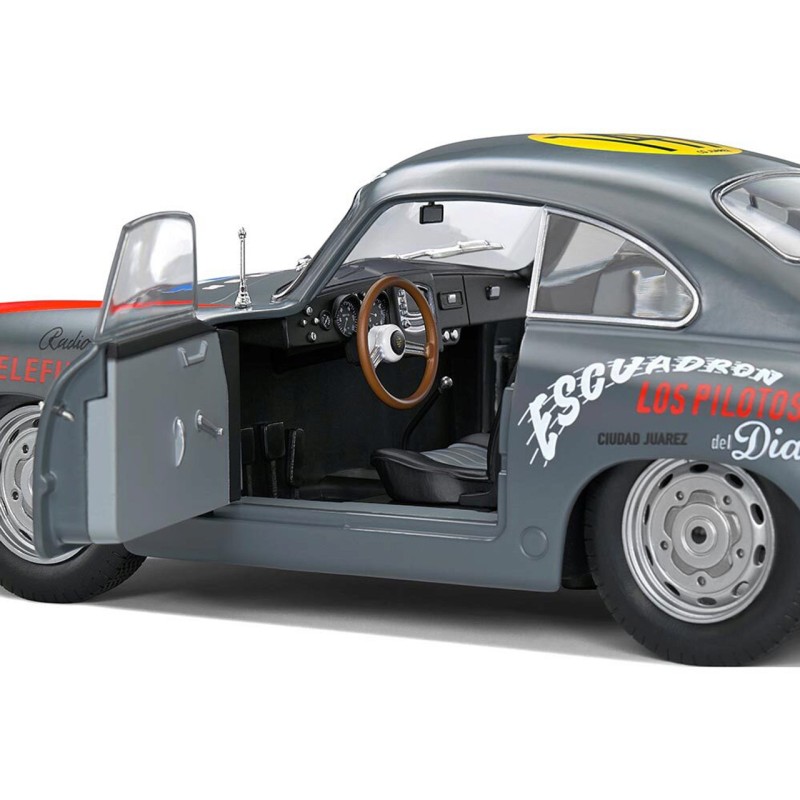 Solido S1802807 1954 Porsche 356 Pre-A No 147 Gray Carrera Panamericana Competition Series - Scale 1:18
