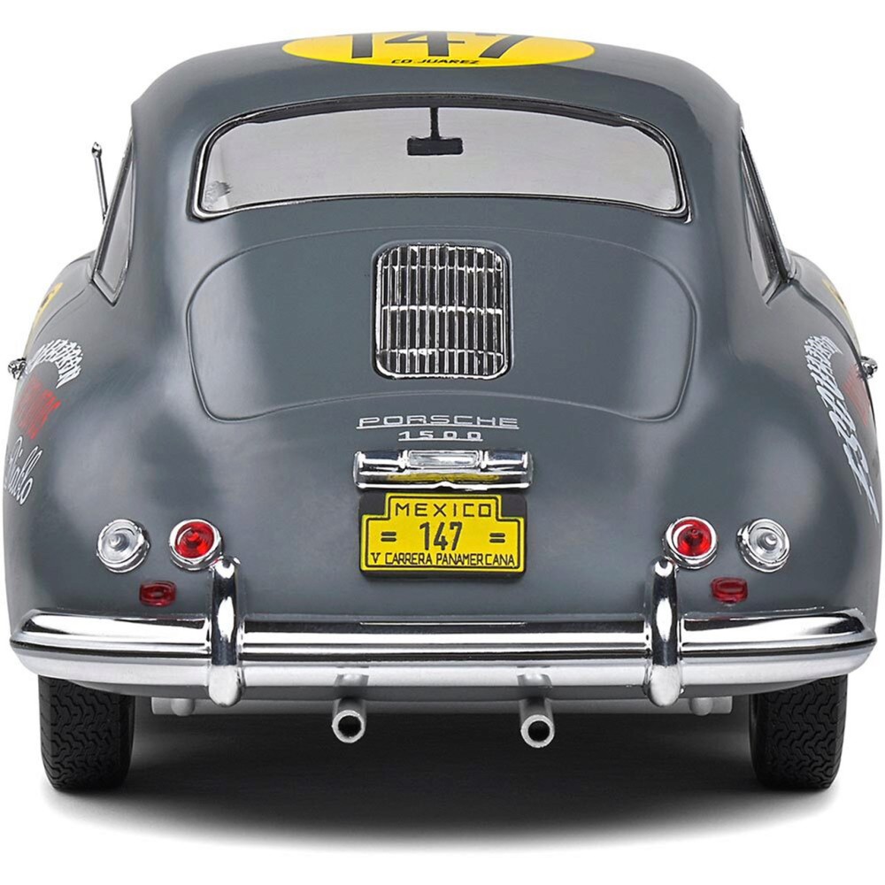 Solido S1802807 1954 Porsche 356 Pre-A No 147 Gray Carrera Panamericana Competition Series - Scale 1:18