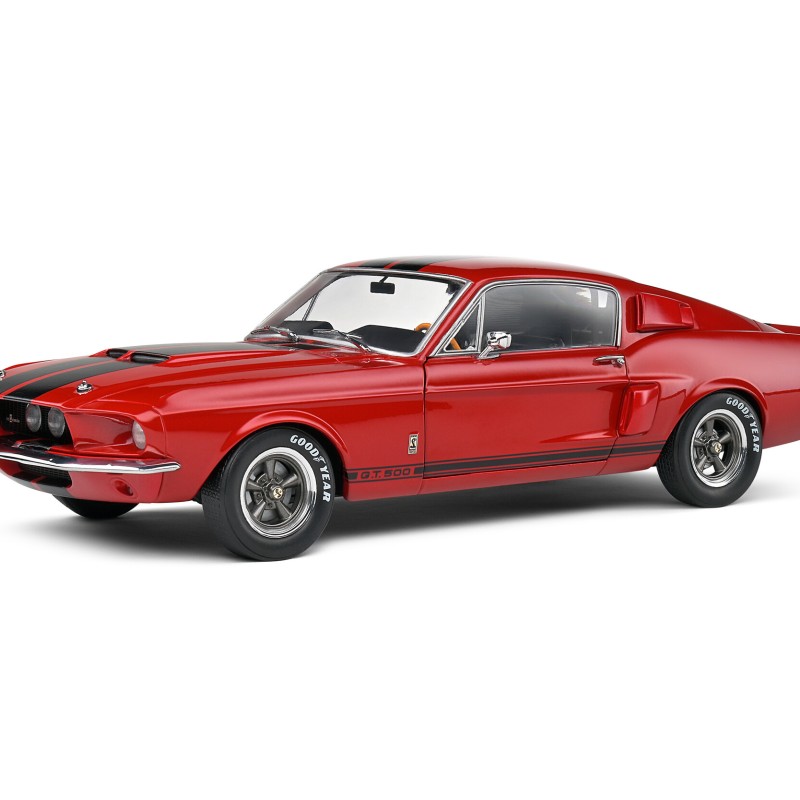 Solido S1802909 1976 Ford Mustang Shelby GT500 Red with Black Stripe - Scale 1:18