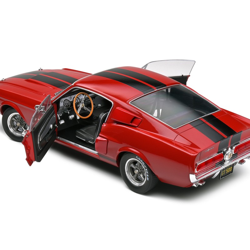 Solido S1802909 1976 Ford Mustang Shelby GT500 Red with Black Stripe - Scale 1:18