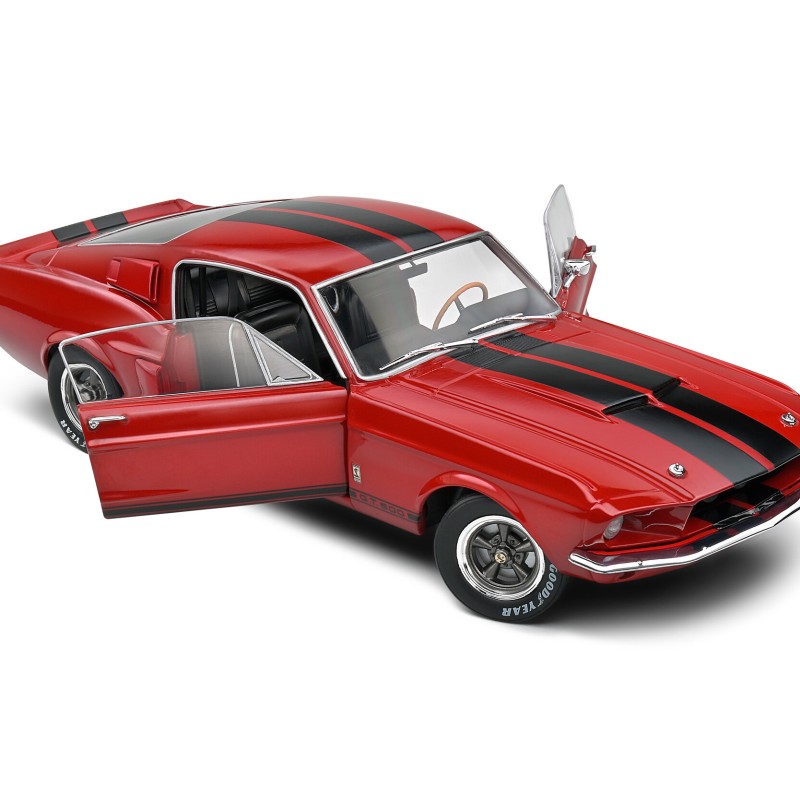 Solido S1802909 1976 Ford Mustang Shelby GT500 Red with Black Stripe - Scale 1:18