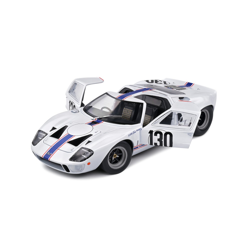 Solido S1803009 1967 Ford GT40 MKI Targa Florio White H. Greder J. M. Giorgi - Scale 1:18