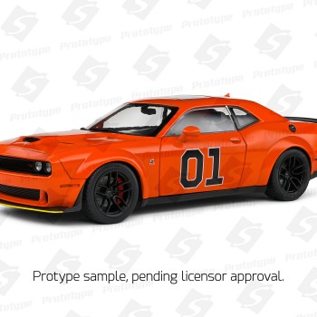 Solido S1805713 Dodge Challenger R/T Scat Pack Widebody  No 01 Hazzard Tribute 2023 - Scale 1:18