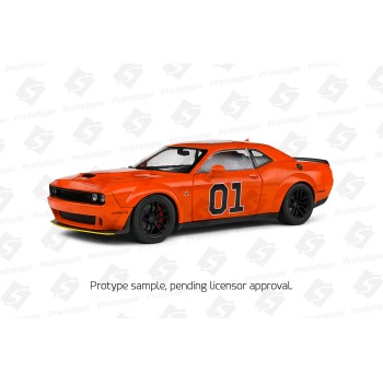 Solido S1805713 Dodge Challenger R/T Scat Pack Widebody  No 01 Hazzard Tribute 2023 - Scale 1:18