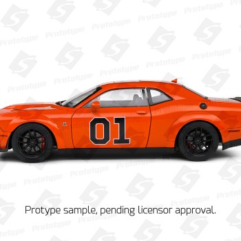 Solido S1805713 Dodge Challenger R/T Scat Pack Widebody  No 01 Hazzard Tribute 2023 - Scale 1:18