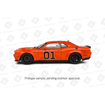 Solido S1805713 Dodge Challenger R/T Scat Pack Widebody  No 01 Hazzard Tribute 2023 - Scale 1:18