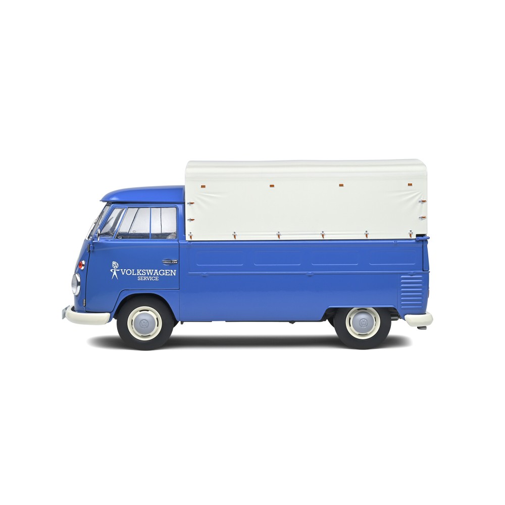 Solido S1806702 VW Volkswagen T1 Pick Up Combi Volkswagen Service 1950 Blue - Scale 1:18 