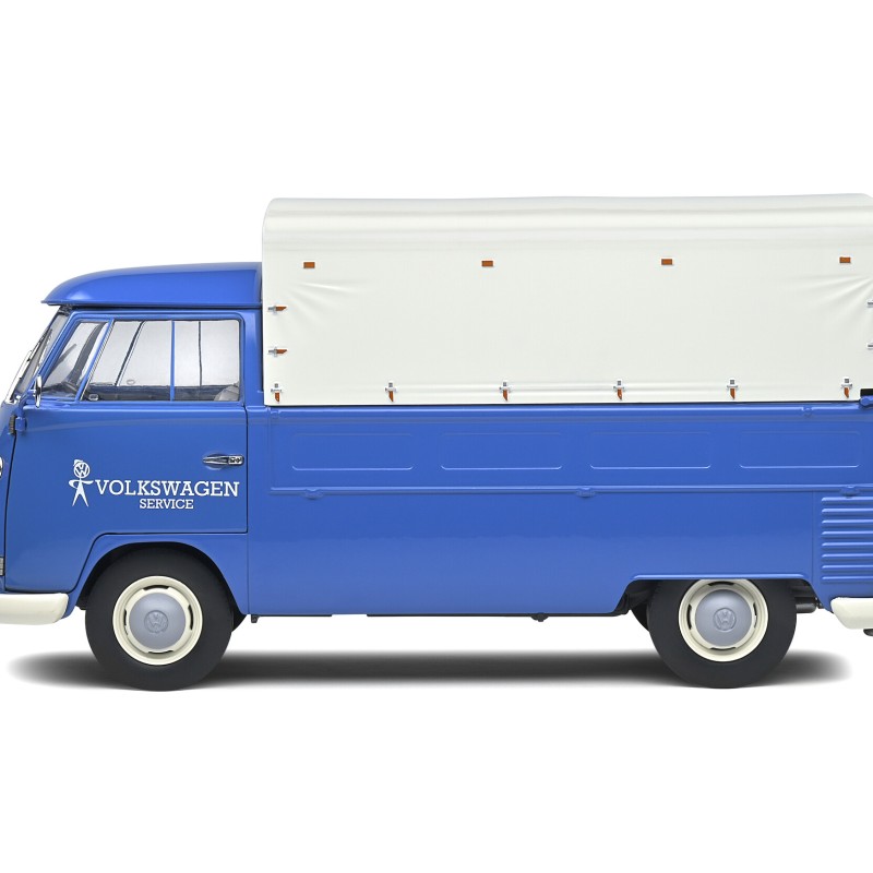 Solido S1806702 VW Volkswagen T1 Pick Up Combi Volkswagen Service 1950 Blue - Scale 1:18 
