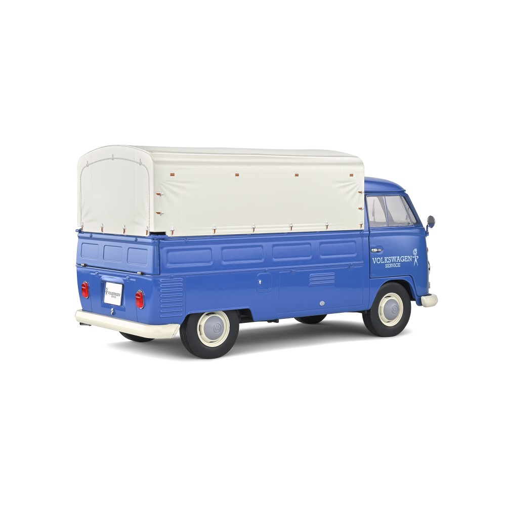 Solido S1806702 VW Volkswagen T1 Pick Up Combi Volkswagen Service 1950 Blue - Scale 1:18 