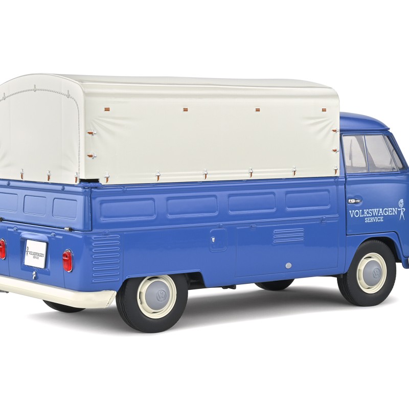 Solido S1806702 VW Volkswagen T1 Pick Up Combi Volkswagen Service 1950 Blue - Scale 1:18 