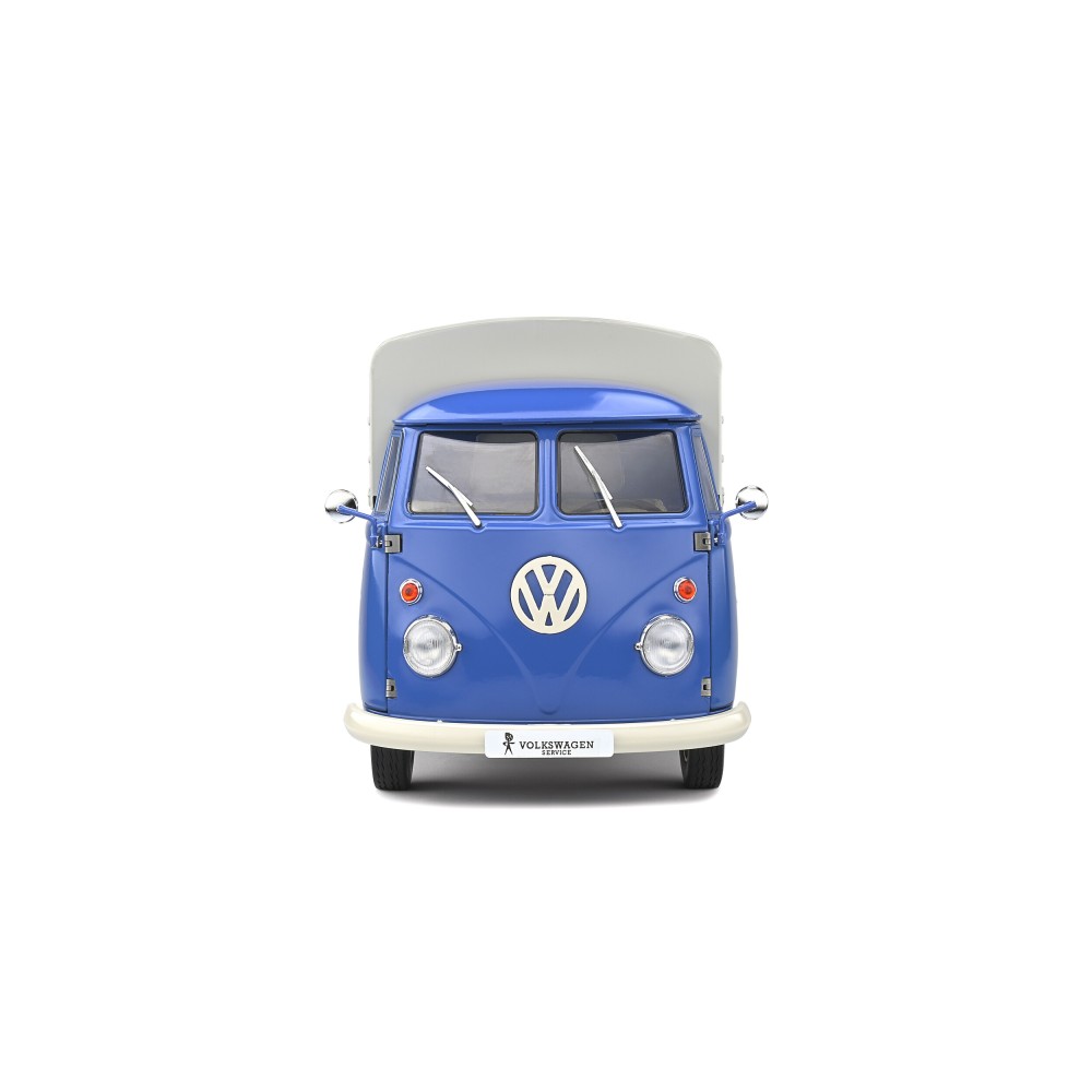 Solido S1806702 VW Volkswagen T1 Pick Up Combi Volkswagen Service 1950 Blue - Scale 1:18 