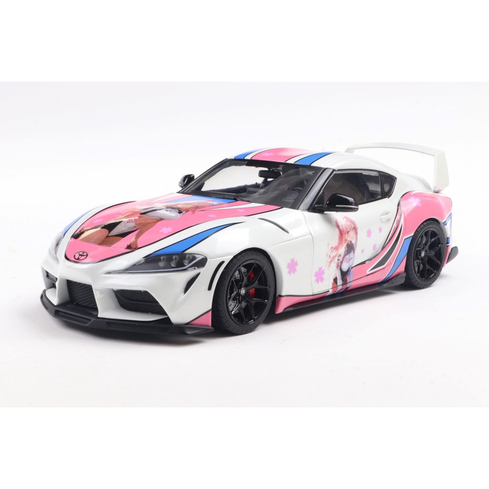 Solido S1809008 2024 Toyota GR Supra Solido Works Itasha White Pink - Scale 1:18