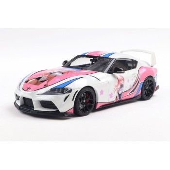 Solido S1809008 2024 Toyota GR Supra Solido Works Itasha White Pink - Scale 1:18