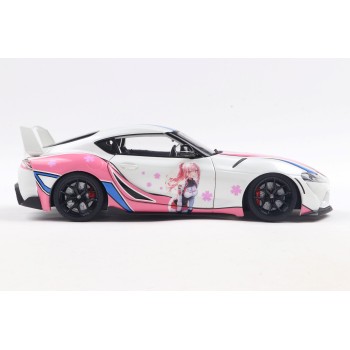 Solido S1809008 2024 Toyota GR Supra Solido Works Itasha White Pink - Scale 1:18