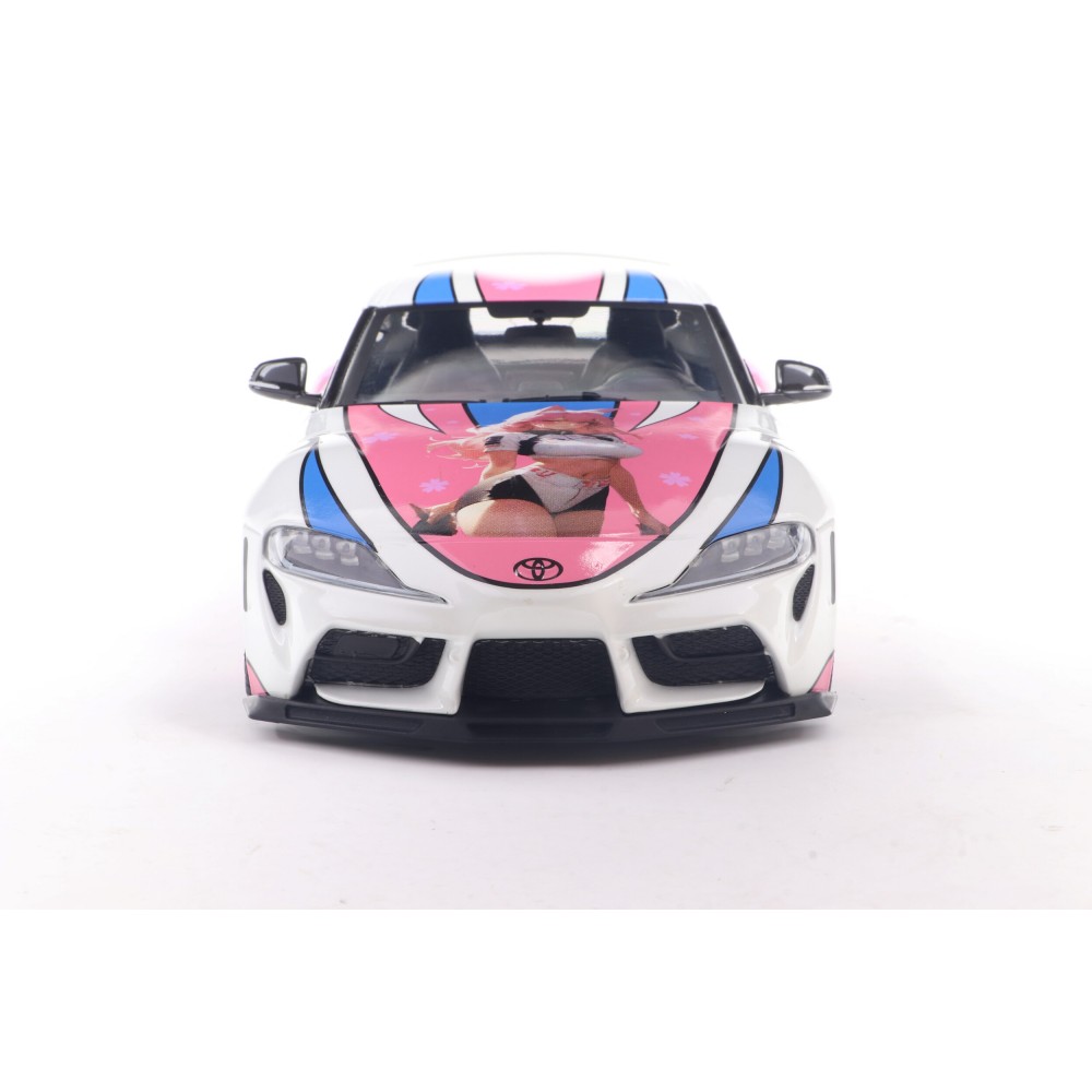 Solido S1809008 2024 Toyota GR Supra Solido Works Itasha White Pink - Scale 1:18