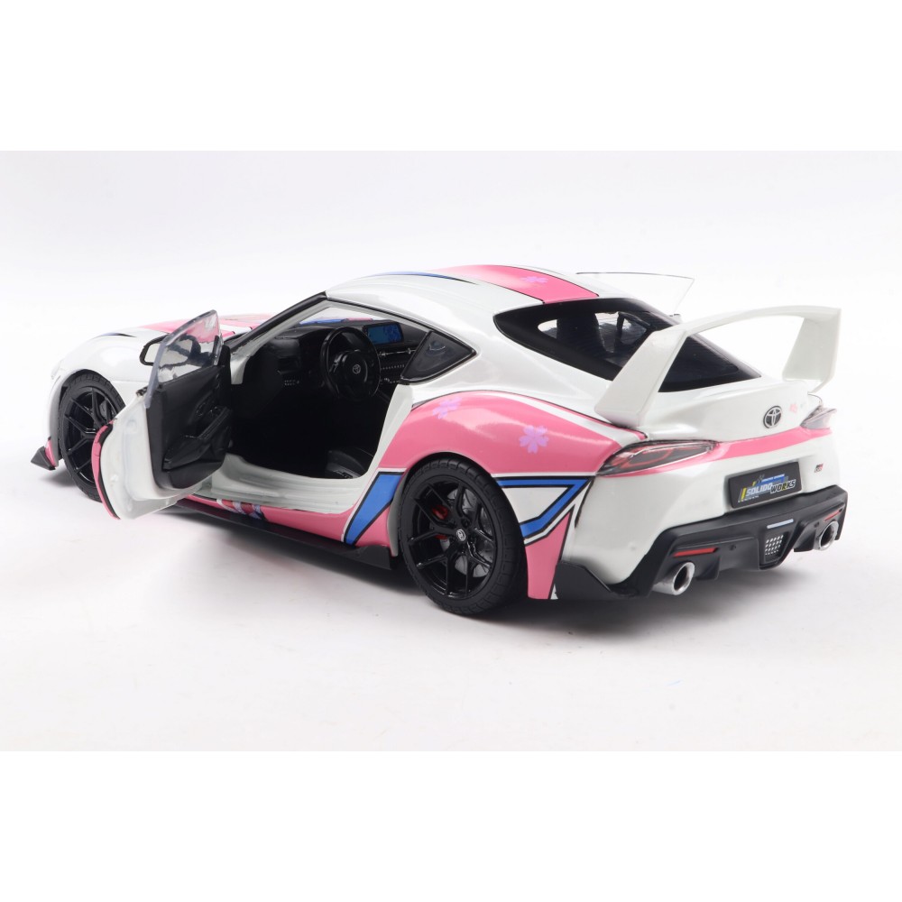 Solido S1809008 2024 Toyota GR Supra Solido Works Itasha White Pink - Scale 1:18