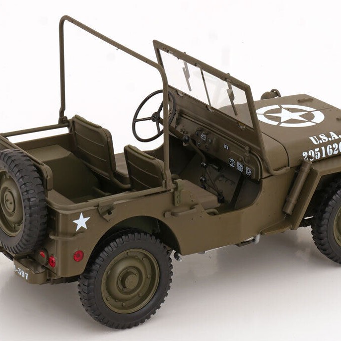 Welly 18055CGN  Jeep Willys US Army 1942 Olive Green Open - Scale 1:18 