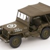 Welly 18055HGN Jeep Willys US Army 1942 Olive Green Closed Roof - Scale 1:18