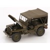 Welly 18055HGN Jeep Willys US Army 1942 Olive Green Closed Roof - Scale 1:18