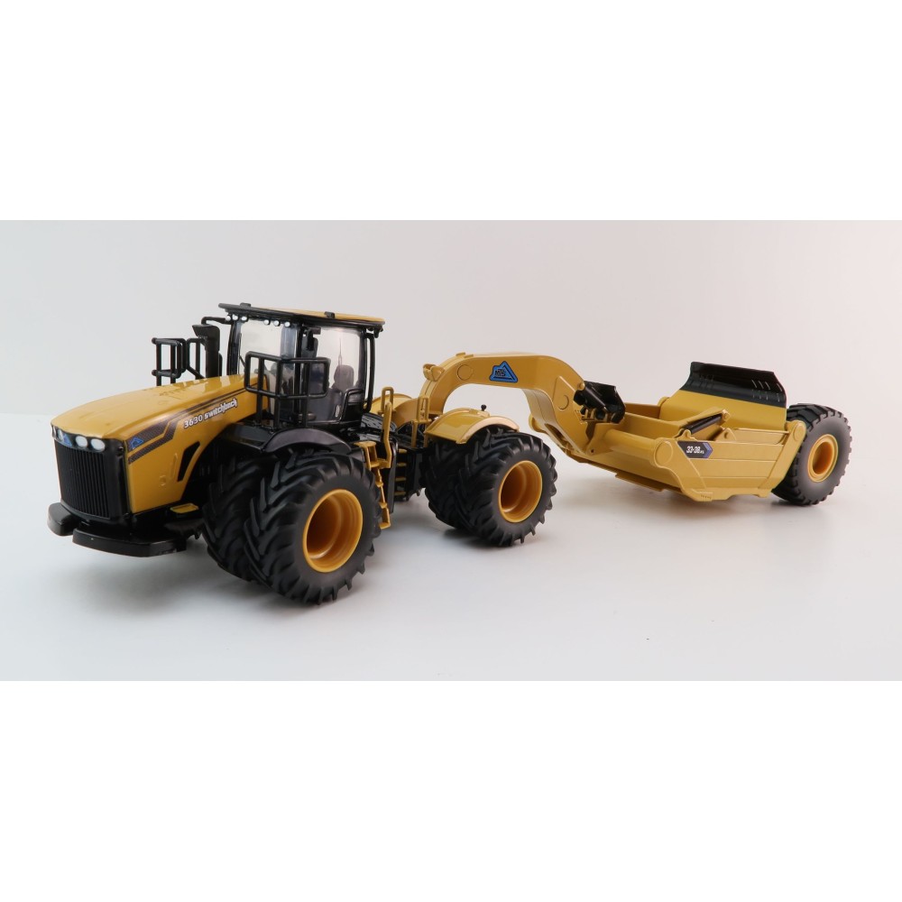 SpecCast Set - Mobile Track Solutions MTS 3630 Switchback Articulating 4WD Tractor & 33-38XL Towed Scraper - 1:50