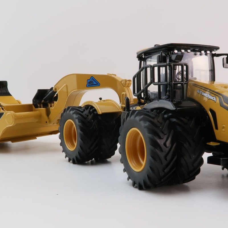 SpecCast Set - Mobile Track Solutions MTS 3630 Switchback Articulating 4WD Tractor & 33-38XL Towed Scraper - 1:50