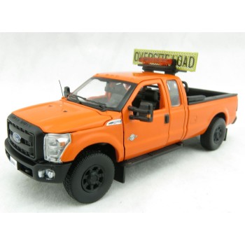 Sword - Ford F250 XLT Pick Up Pilot Escort Truck with Super Cab Orange - 1:50