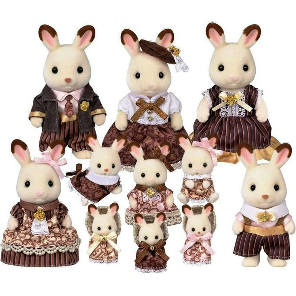 Sylvanian Families 5848 - Anniversary Set -  Chocolate Rabbit Family
