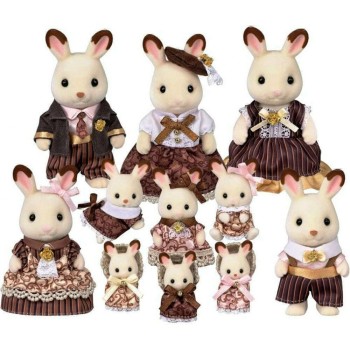 Sylvanian Families 5848 - Anniversary Set -  Chocolate Rabbit Family