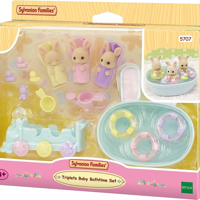 Sylvanian Families 5707 - Triplets Baby Bathtime Set