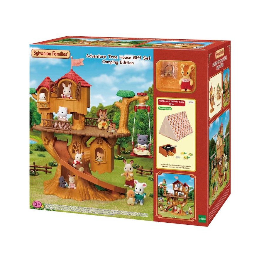 Sylvanian Families 5668 - Adventure Tree House Gift Set Camping Edition