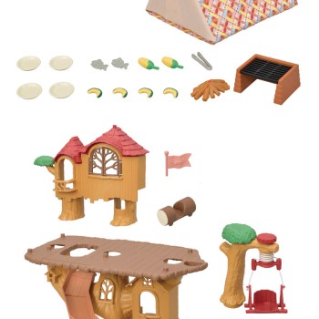 Sylvanian Families 5668 - Adventure Tree House Gift Set Camping Edition