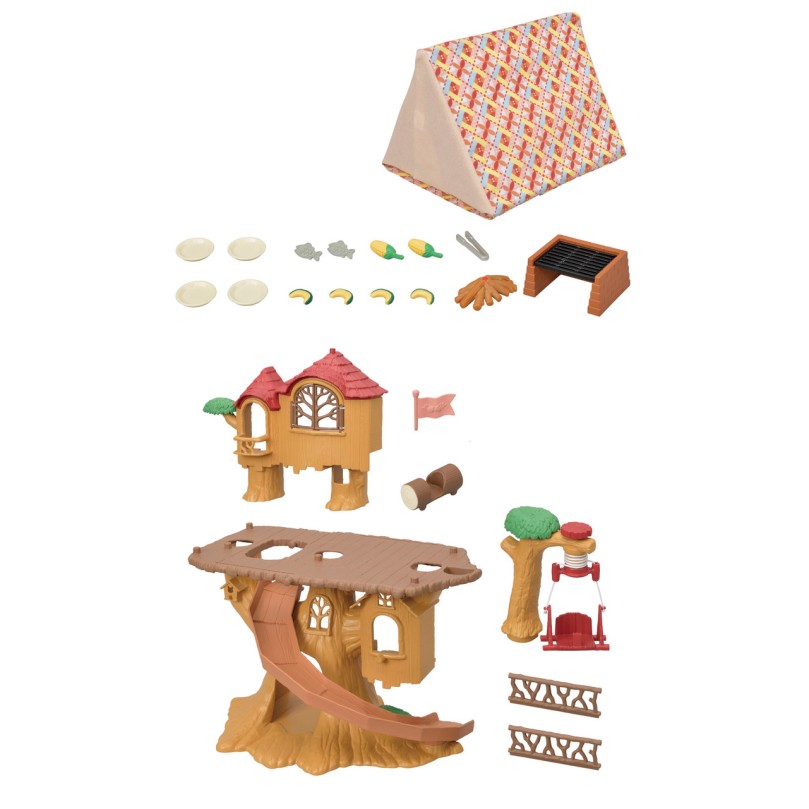 Sylvanian Families 5668 - Adventure Tree House Gift Set Camping Edition