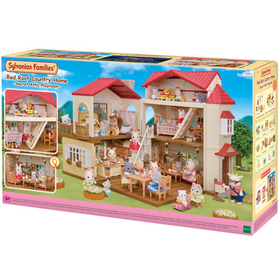 Sylvanian Families 5708 - Red Roof Country Home with Attic Starter Set